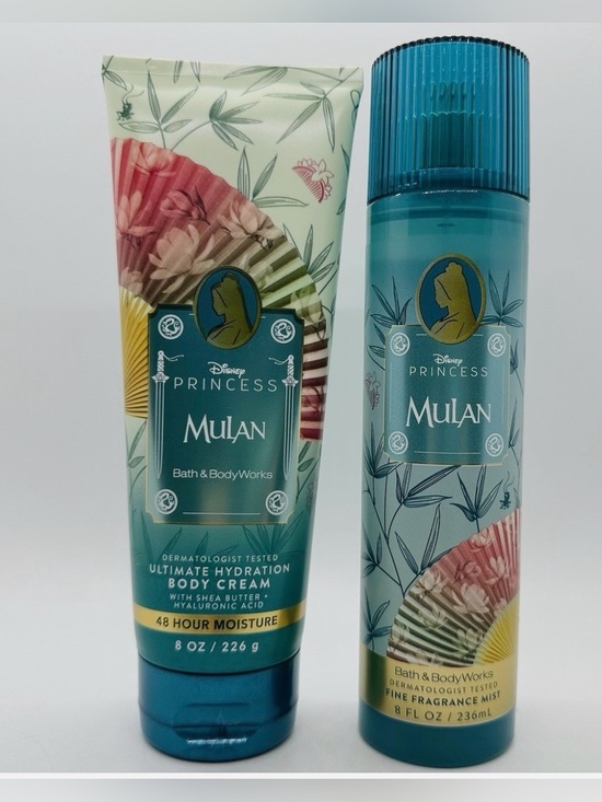 Disney Other - Bath & Body Works Disney Princess Mulan Body Cream - 8oz & Fragrance Mist - 8oz